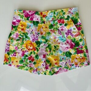 Like New, Janie and Jack Garden Floral Print Pull-On Short, Size 5